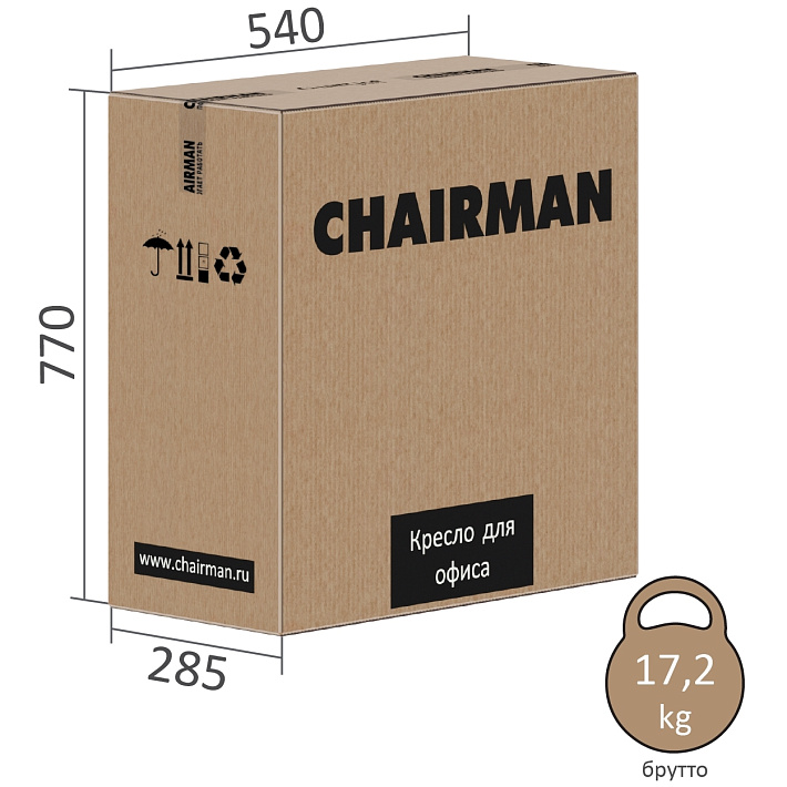 Офисное кресло CHAIRMAN CH941, экокожа, черный – фото 9